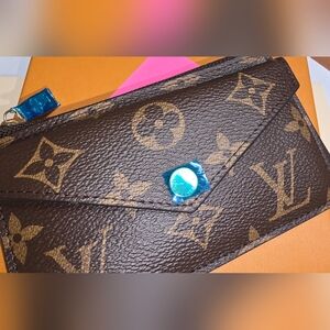 New In Box  Brown  Canvas Card Holder